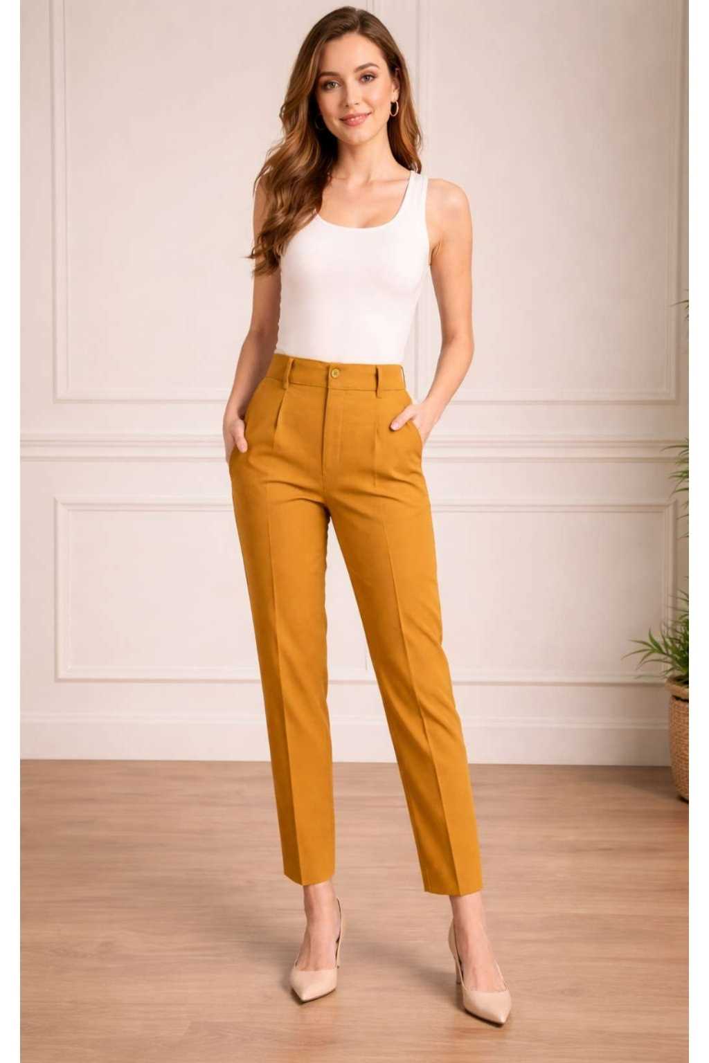 ONEFIT WOMEN'S FORMAL TROUSER MUSTARD